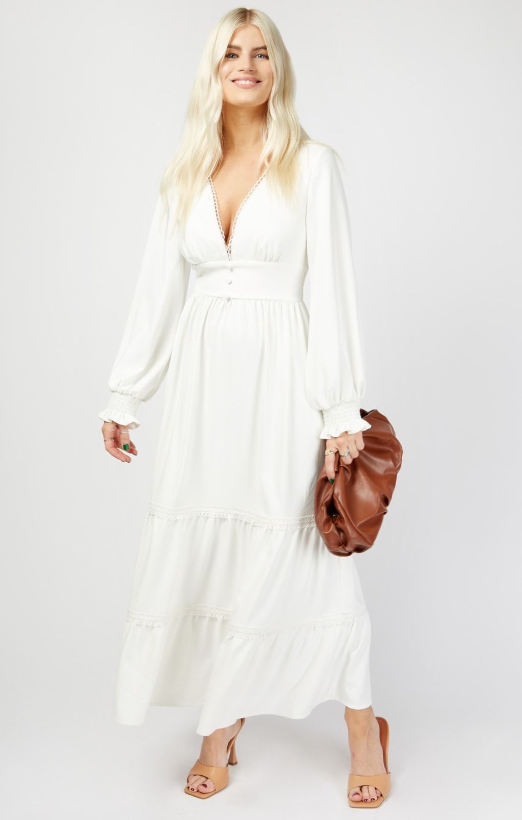 little mistress cream dress Little Mistress Cream Sequin Star Midaxi Dress by Vogue Williams