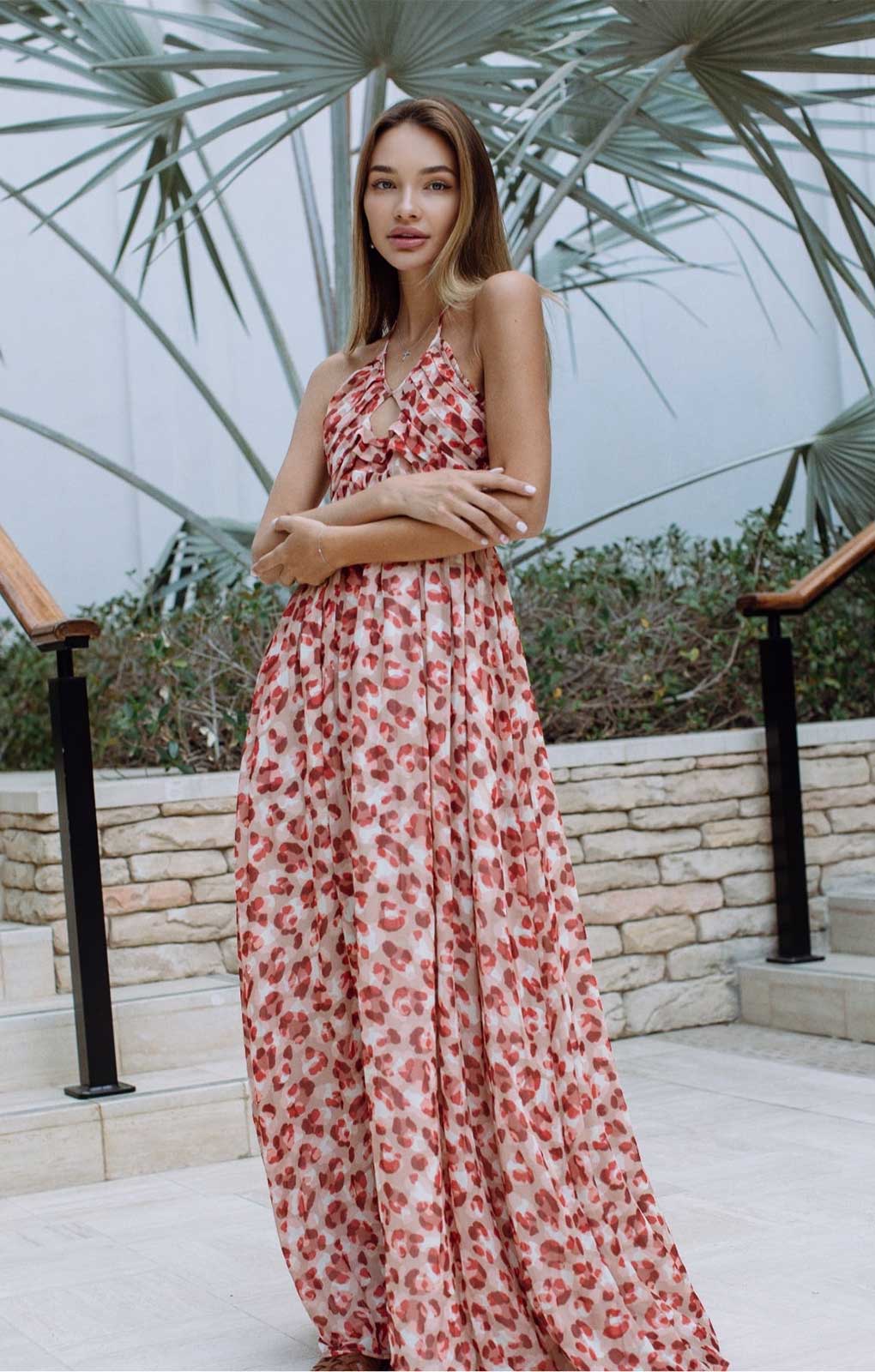 Anne Louise Boutique Luna Animal Print Dress