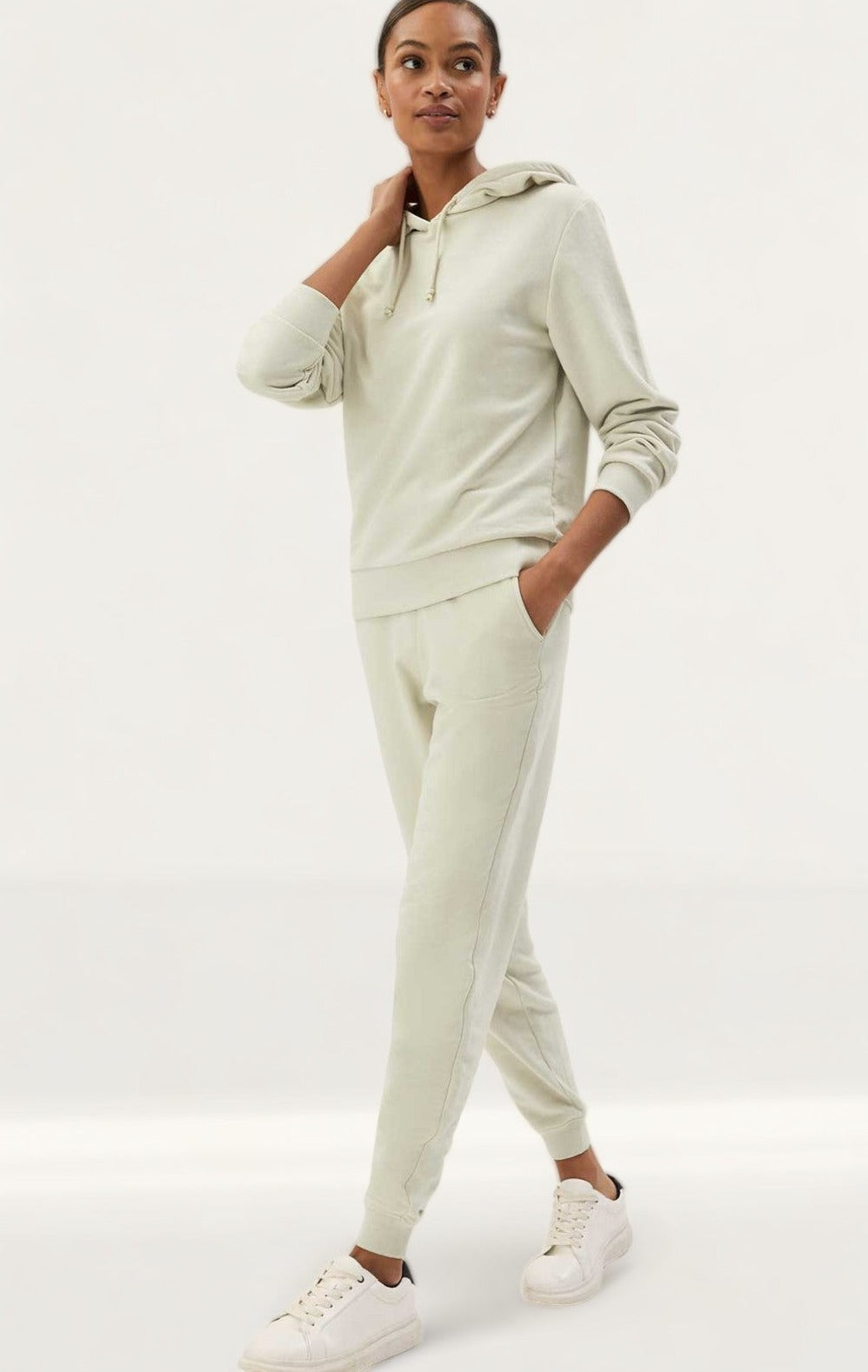 M&S Beige The Cotton Rich Cuffed Joggers