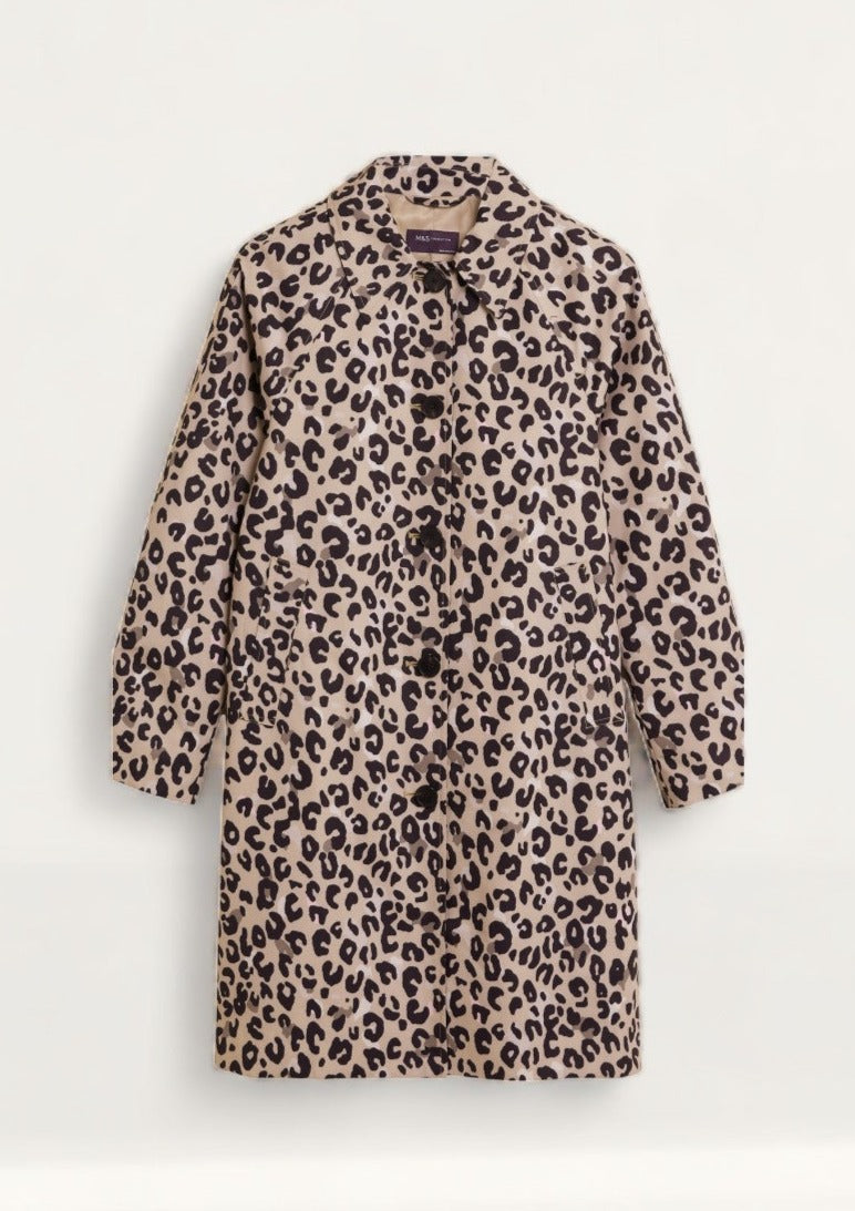 M&S Leopard Car Coat