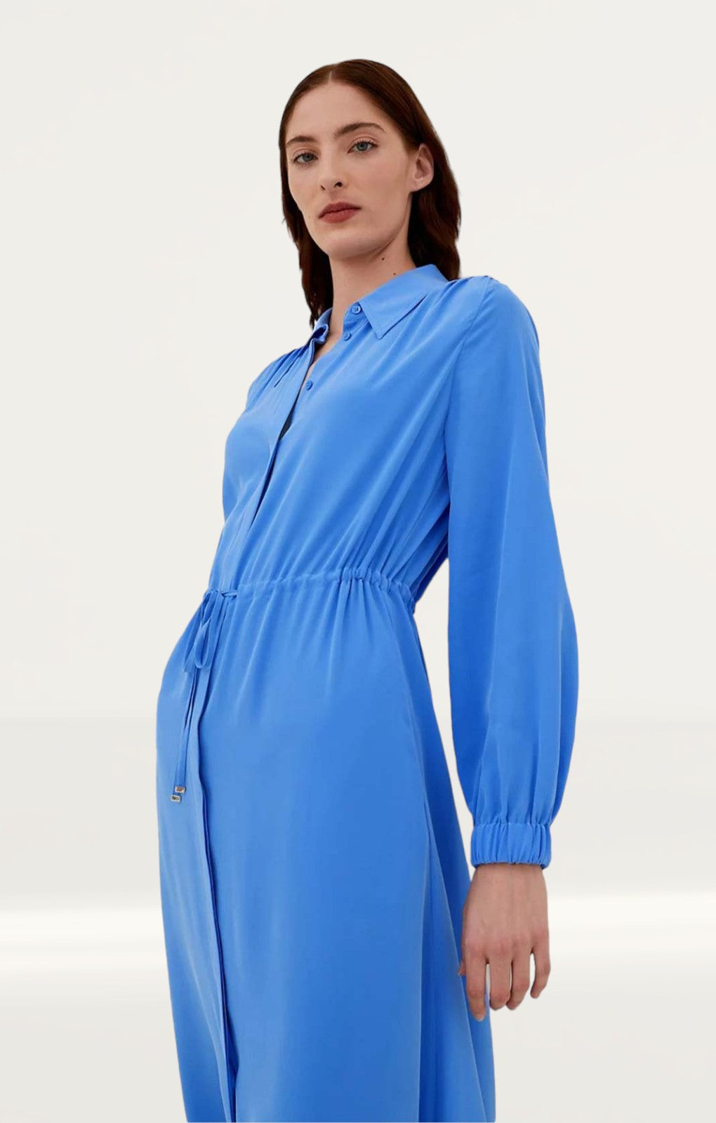 M&S Silk Waisted Shirt Dress