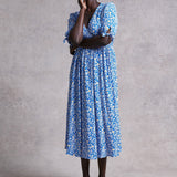 M&S X Ghost Floral Shirred Waist Midi Dress