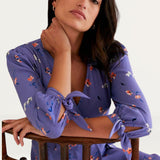 M&S X Ghost Floral Tie Sleeve Midi Wrap Dress