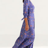 M&S X Ghost Floral Tie Sleeve Midi Wrap Dress