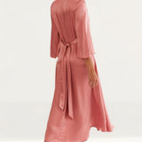 M&S X Ghost Satin V-Neck Midi Dress