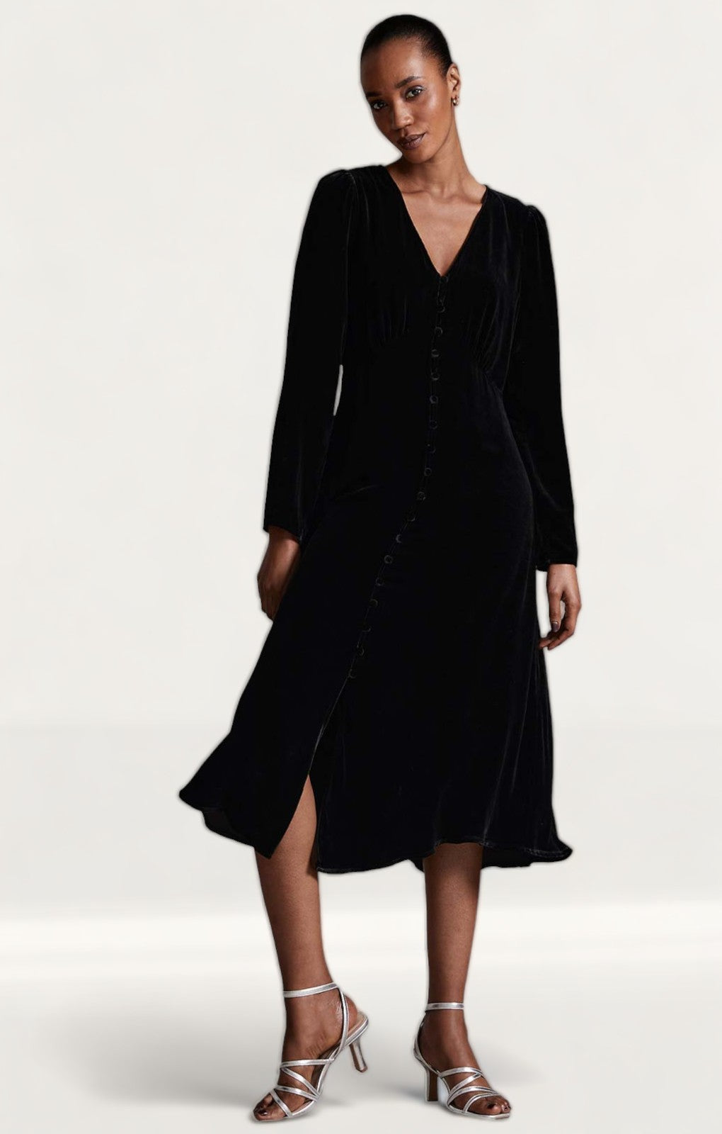Rent M&S X Ghost Velvet Button Through Midi Hirestreet