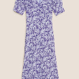M&S X Ghost Ditsy Button Detail Dress