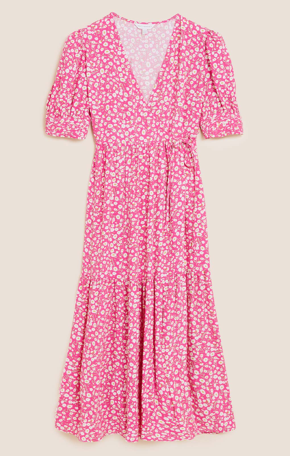 M&S X GHOST Ditsy Smocked Midi Dress