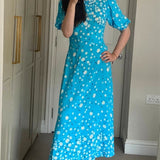 M&S Collection Floral Round Neck Midaxi Tea Dress