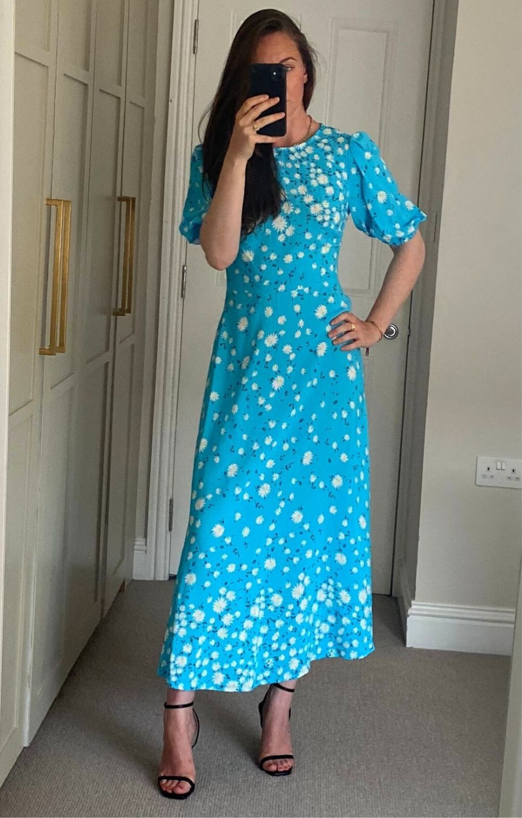 M&S Collection Floral Round Neck Midaxi Tea Dress