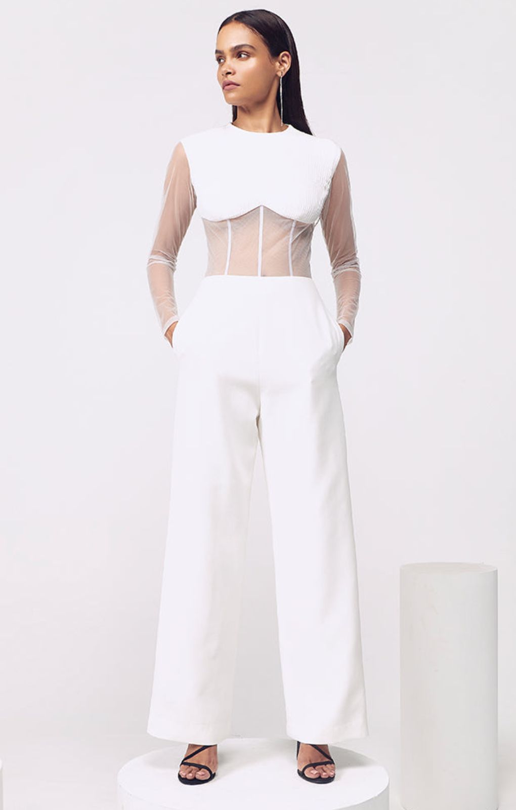 Mannat Gupta Corseted Jumpsuit in White product image