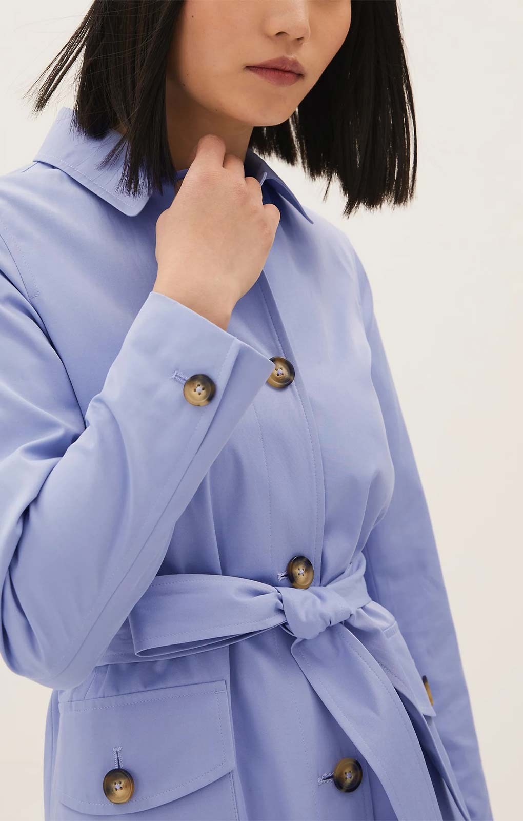 M&S Medium Blue Trench
