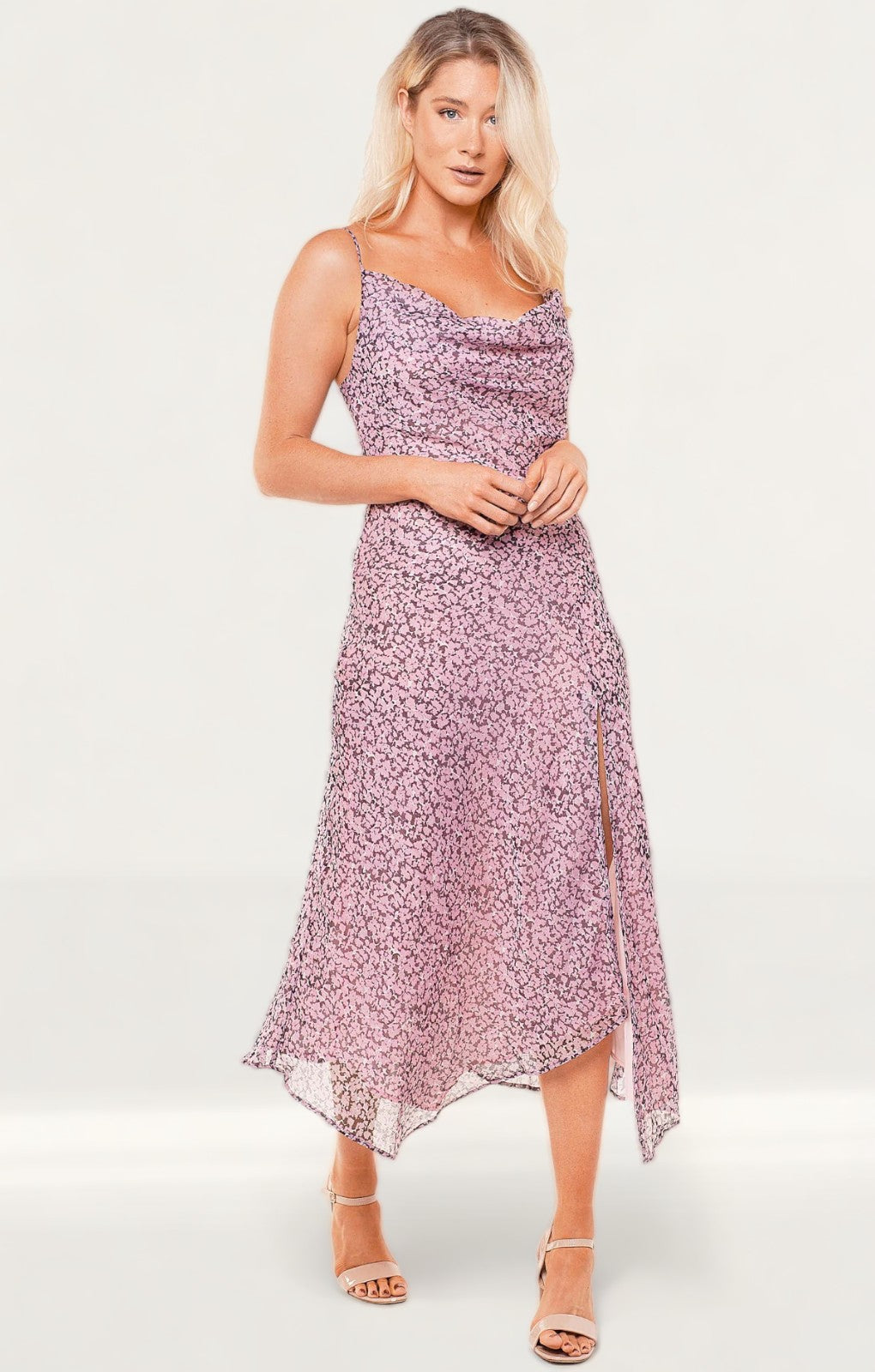 Misha Pink Floral Lisa Dress