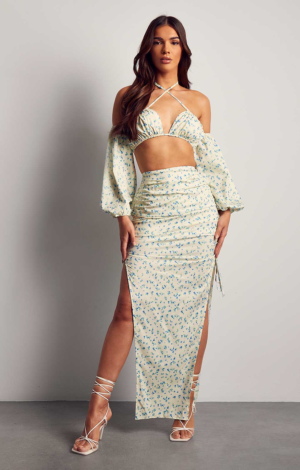 Misspap Ditsy Floral Side Split Two Piece Co-ord Set product image