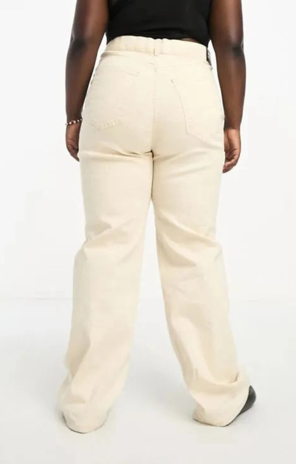Dr Denim Plus Moxy Straight Sky High Jeans In Beige