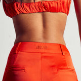 MissPap Orange Premium Oversized Satin 3 Piece Co-ord