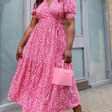 M&S X GHOST Ditsy Smocked Midi Dress