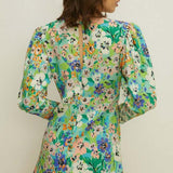 Oasis Tropical Floral V Neck Skater Dress