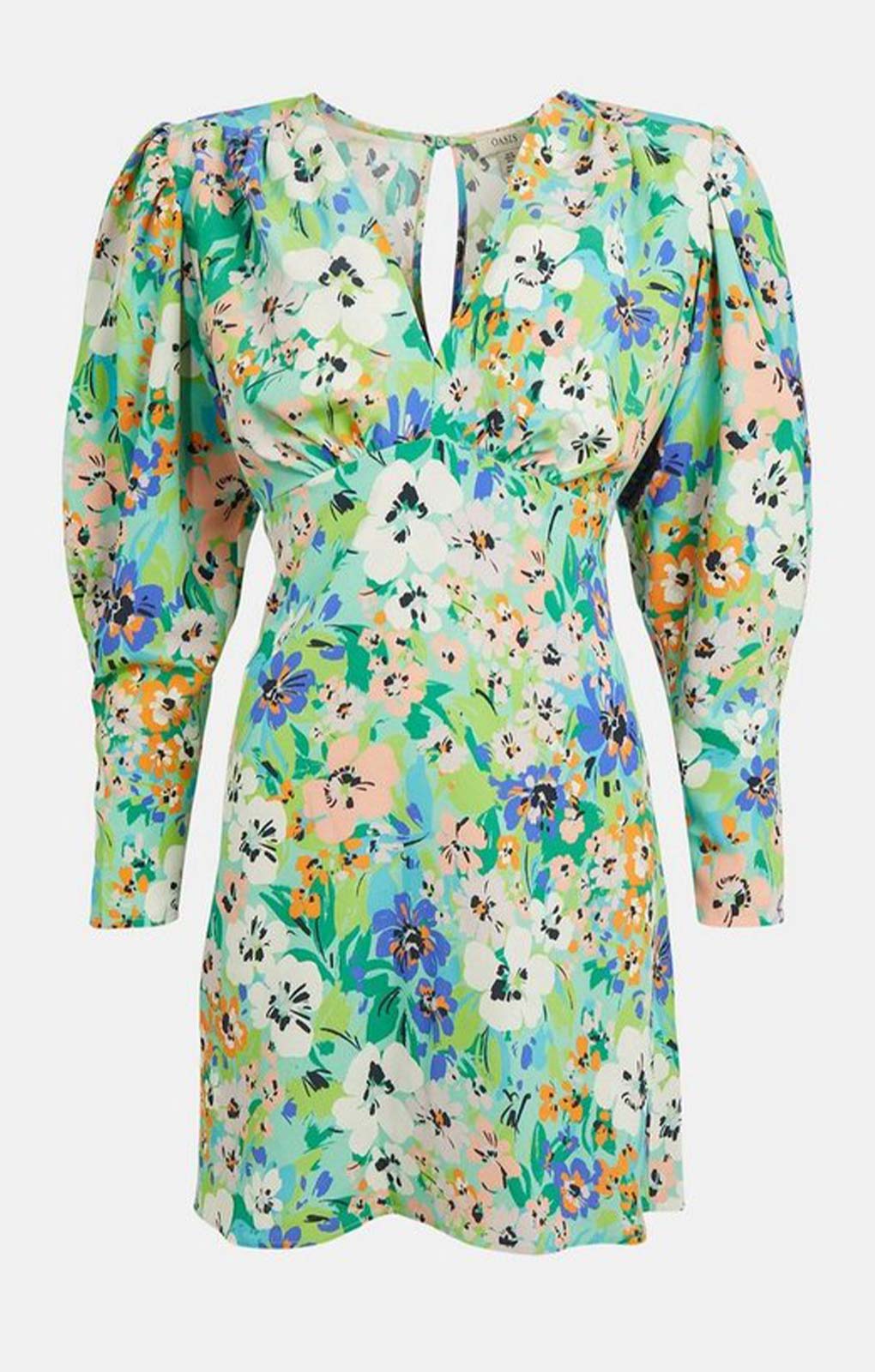 Oasis Tropical Floral V Neck Skater Dress