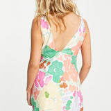 Neon & Nylon V Neck Floaty Mini Dress In Multi Floral – dresses by Only, available to rent from Hirestreet