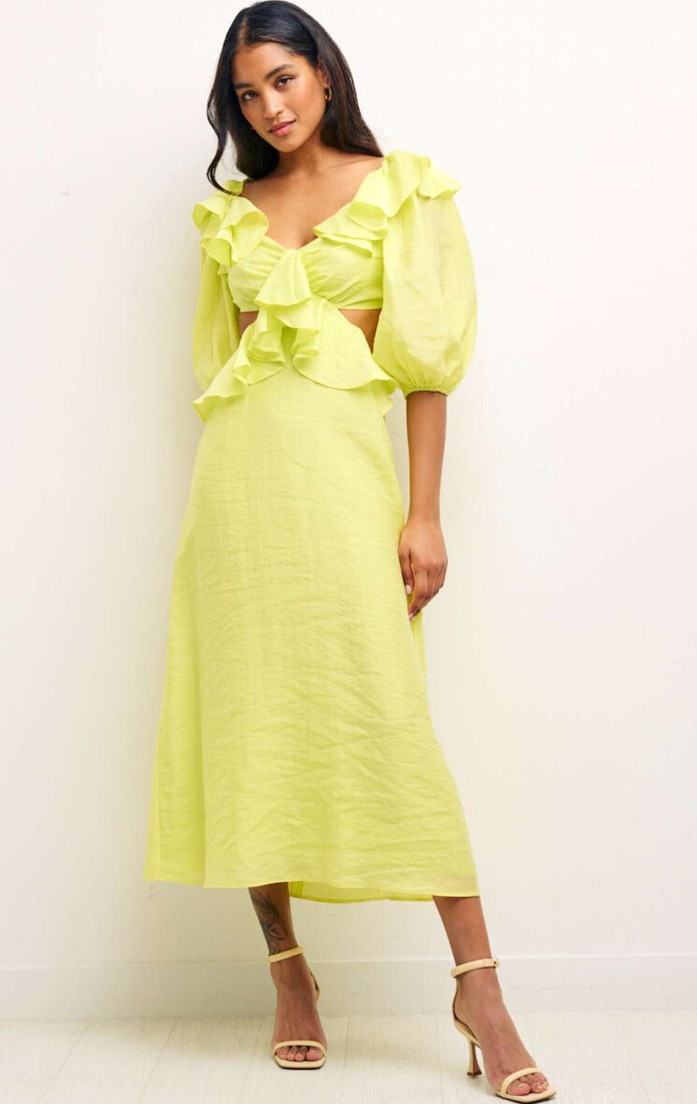 Nobody's Child Lime Green Dani Dress