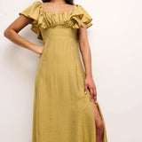 Nobody's Child Olive Green Dove Midi Dress