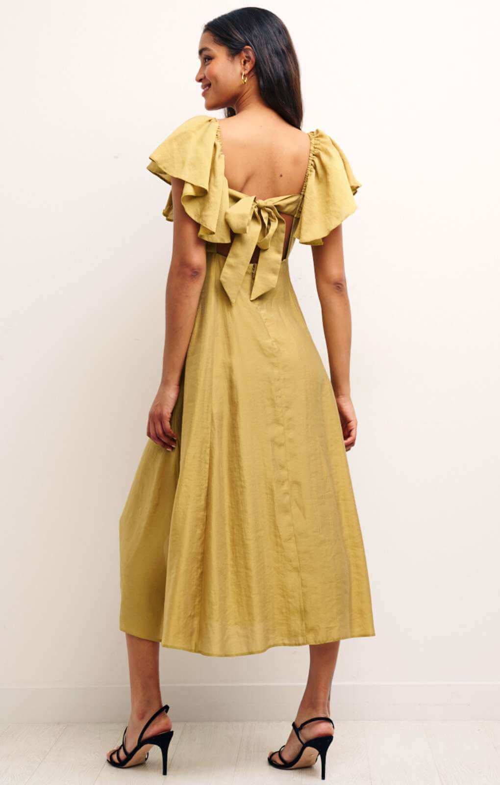 Nobody's Child Olive Green Dove Midi Dress
