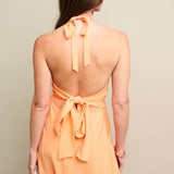 Nobody's Child Peach Halter Neck Holly Midi Dress