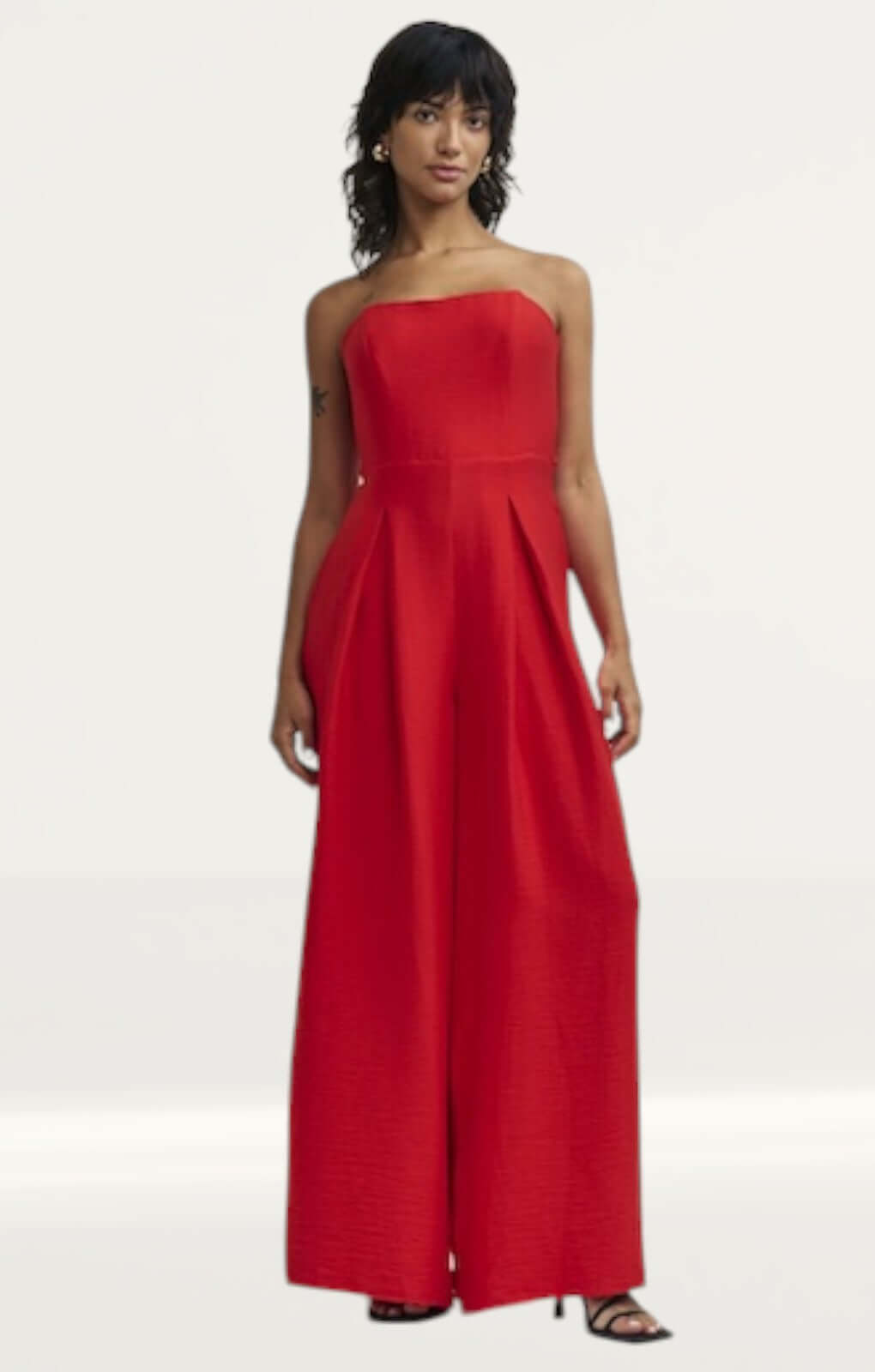 Nobody's Child Red Linen-blend Rory Jumpsuit