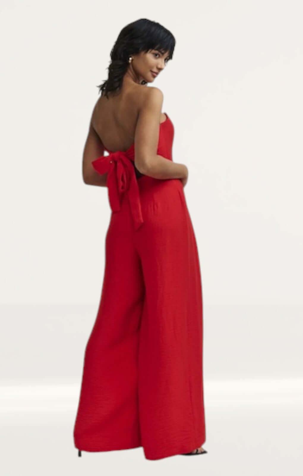 Nobody's Child Red Linen-blend Rory Jumpsuit