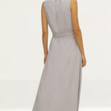 Oasis Belted Linen Look Midi Dress