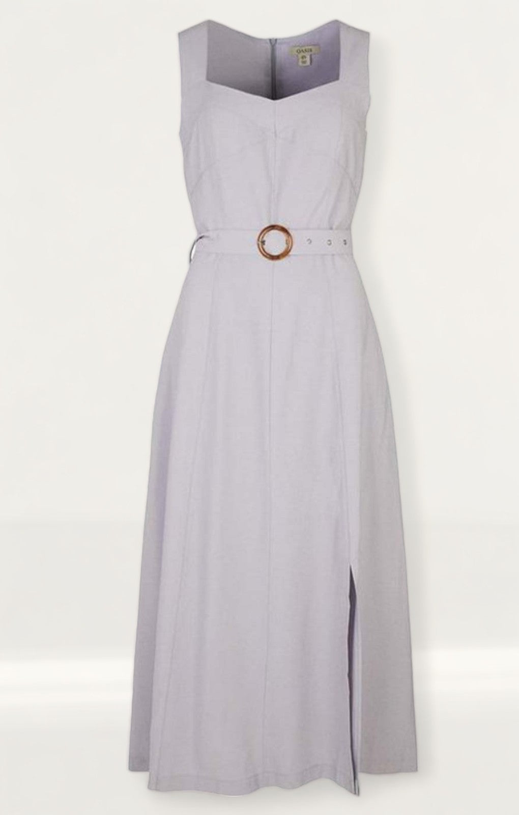 Oasis Belted Linen Look Midi Dress