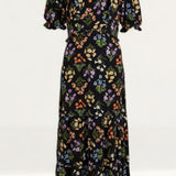 Oasis Frill Ruffle Bouquet Floral Midi Dress