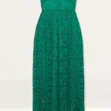 Oasis Green Strappy Lace Midaxi Dress