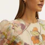 Oasis Pastel Floral Tiered Skater Dress
