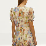 Oasis Pastel Floral Tiered Skater Dress