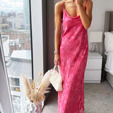 Oasis Floral Satin Burnout Cowl Slip Dress