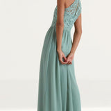 Lipsy Sage Halter Lace Dress
