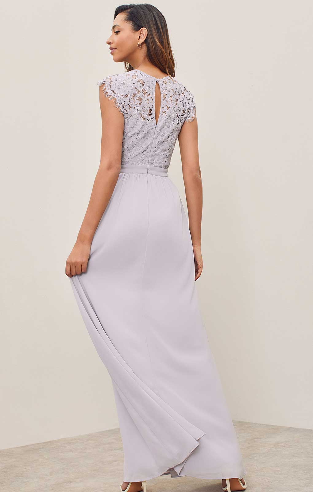 Lipsy Lilac Lace Top Maxi Dress product image