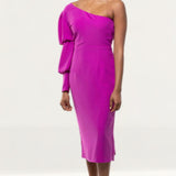 Panambi Pink One Shoulder Midi Dress