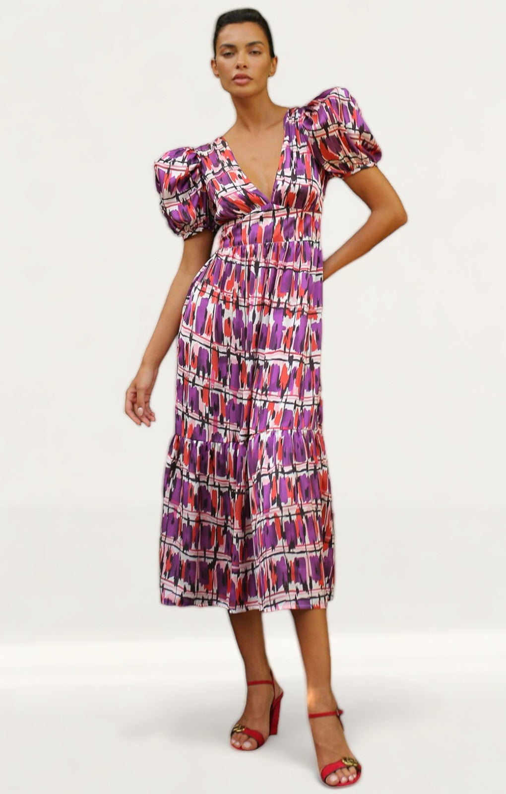 Panambi Purple Print Amber Midi Dress product image