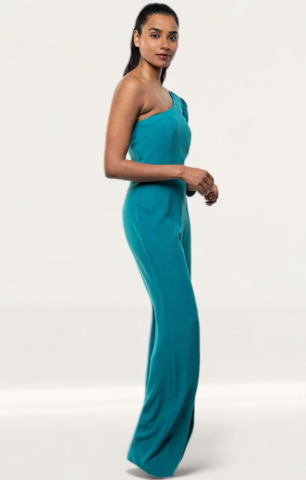 Panambi Teal One Shoulder Jumpsuit
