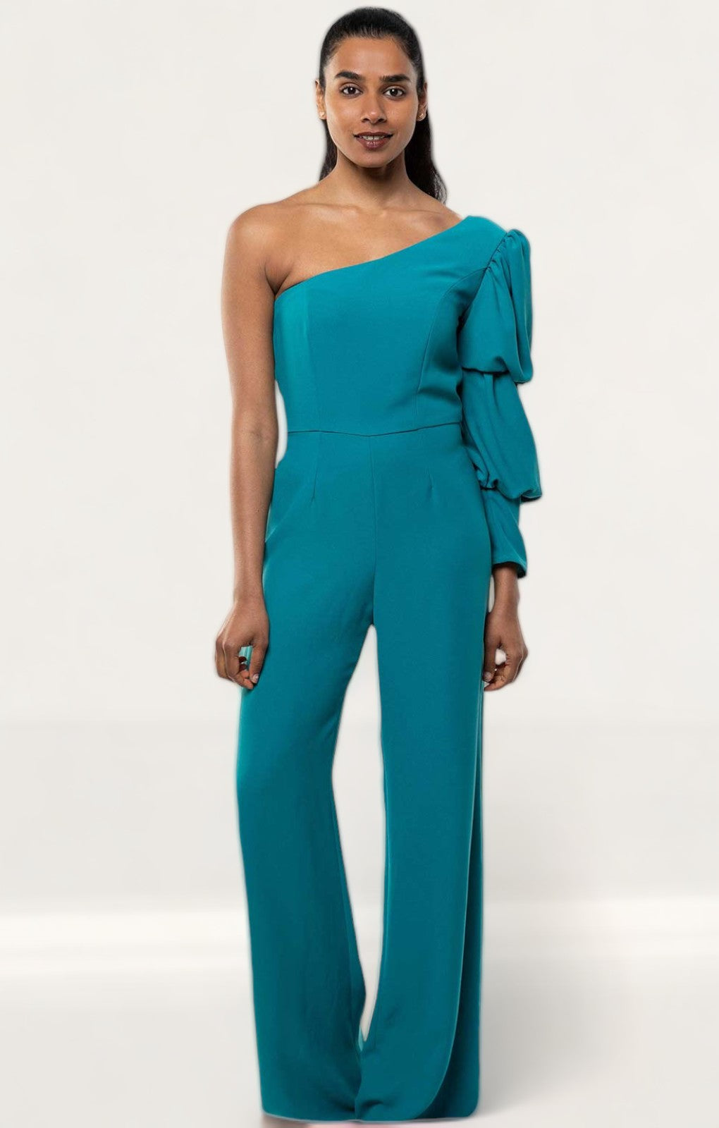 Panambi Teal One Shoulder Jumpsuit