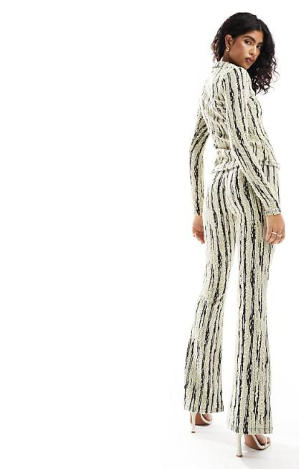 Vero Moda Textured Trousers In Monochrome – tops by Vero Moda, available to rent from Hirestreet
