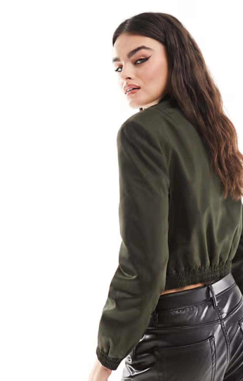 Asos Design Tailored Bomber Jacket With Strong Shoulder In Khaki – coats & jackets by ASOS DESIGN, available to rent from Hirestreet