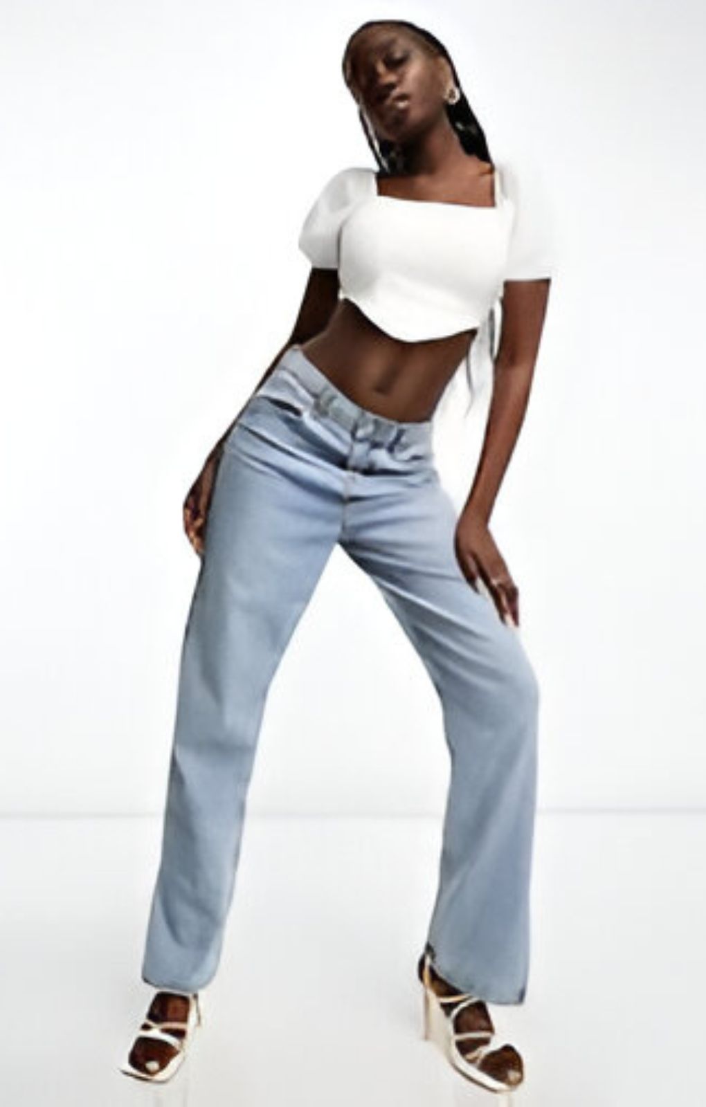 Miss Selfridge Linen Look Corset Top In Ivory – tops by Miss Selfridge, available to rent from Hirestreet