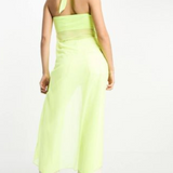 Annorlunda Halter Neck Open Front Longline Top In Yellow – tops by Annorlunda, available to rent from Hirestreet
