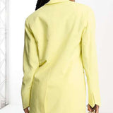 Asos Design Tall Slim Fit Suit Blazer With Linen In Lemon – coats & jackets by ASOS Tall, available to rent from Hirestreet