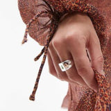 Topshop Frill Neck Mini Tea Dress With Raw Seams In Animal Print – dresses by Topshop, available to rent from Hirestreet