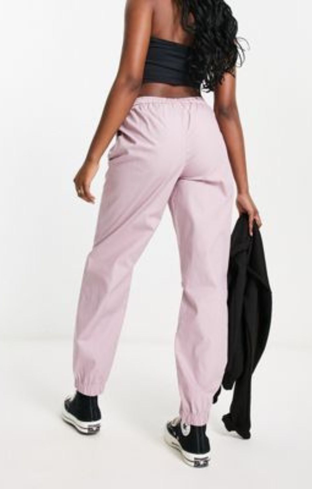 Jdy Cuffed Parachute Trousers In Lilac – trousers by JDY, available to rent from Hirestreet